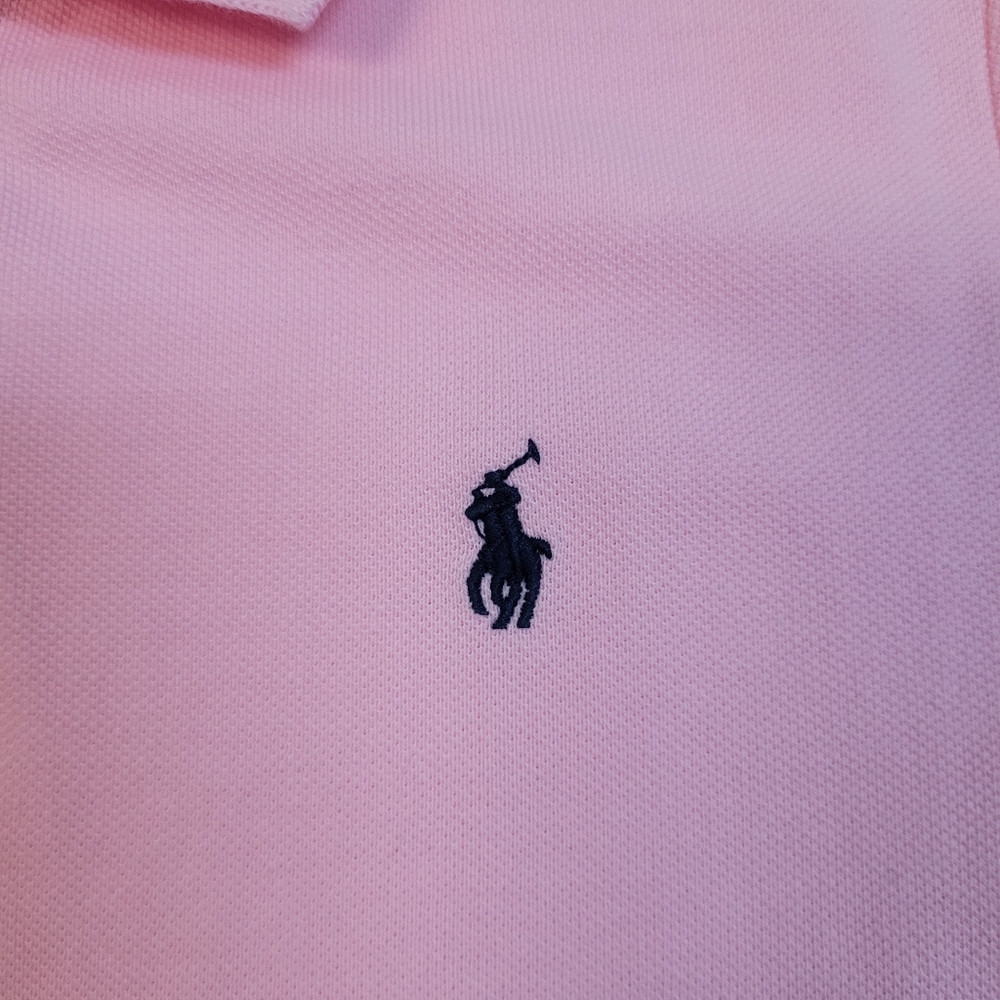 Polo by Ralph Lauren Kids Light Pink Polo Shirt, Size 7 Preppy Resortwear Spring - Picture 2 of 6